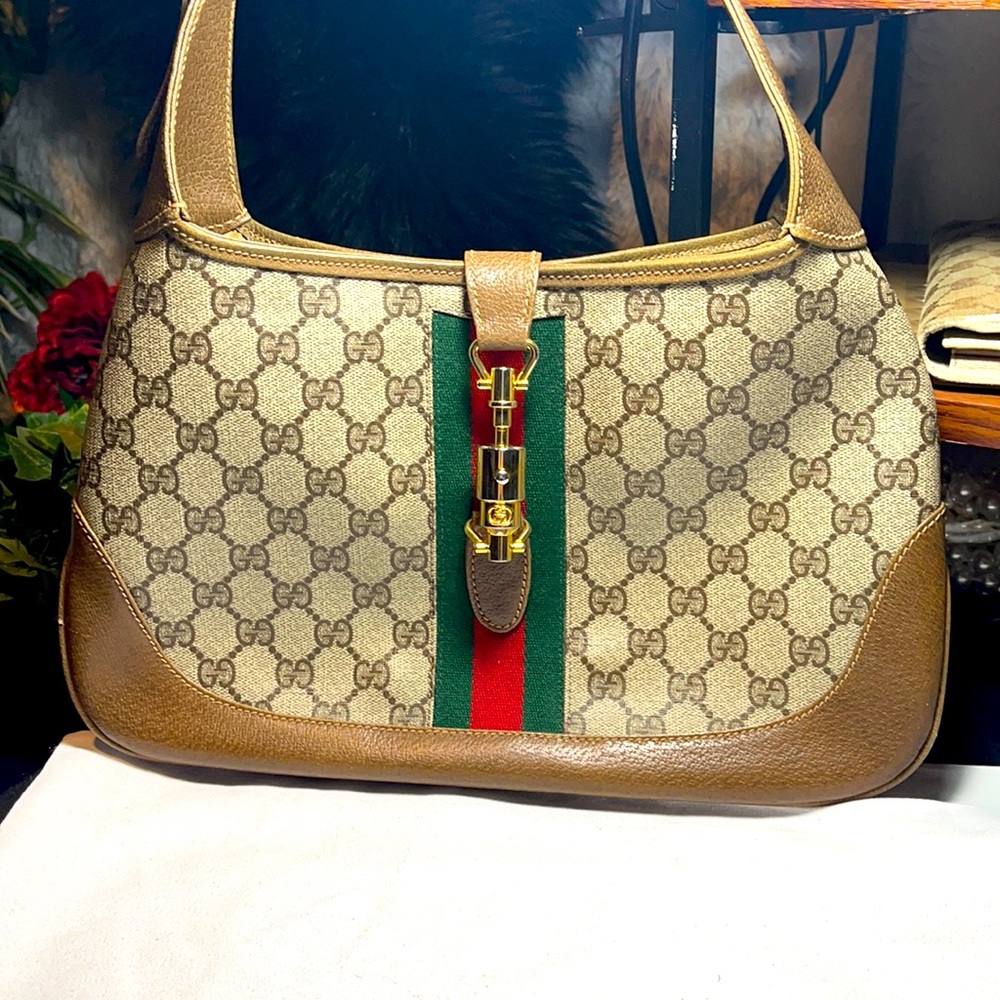 Gucci Jackie O bag purse shoulder bag logo GG - Picture 2 of 12